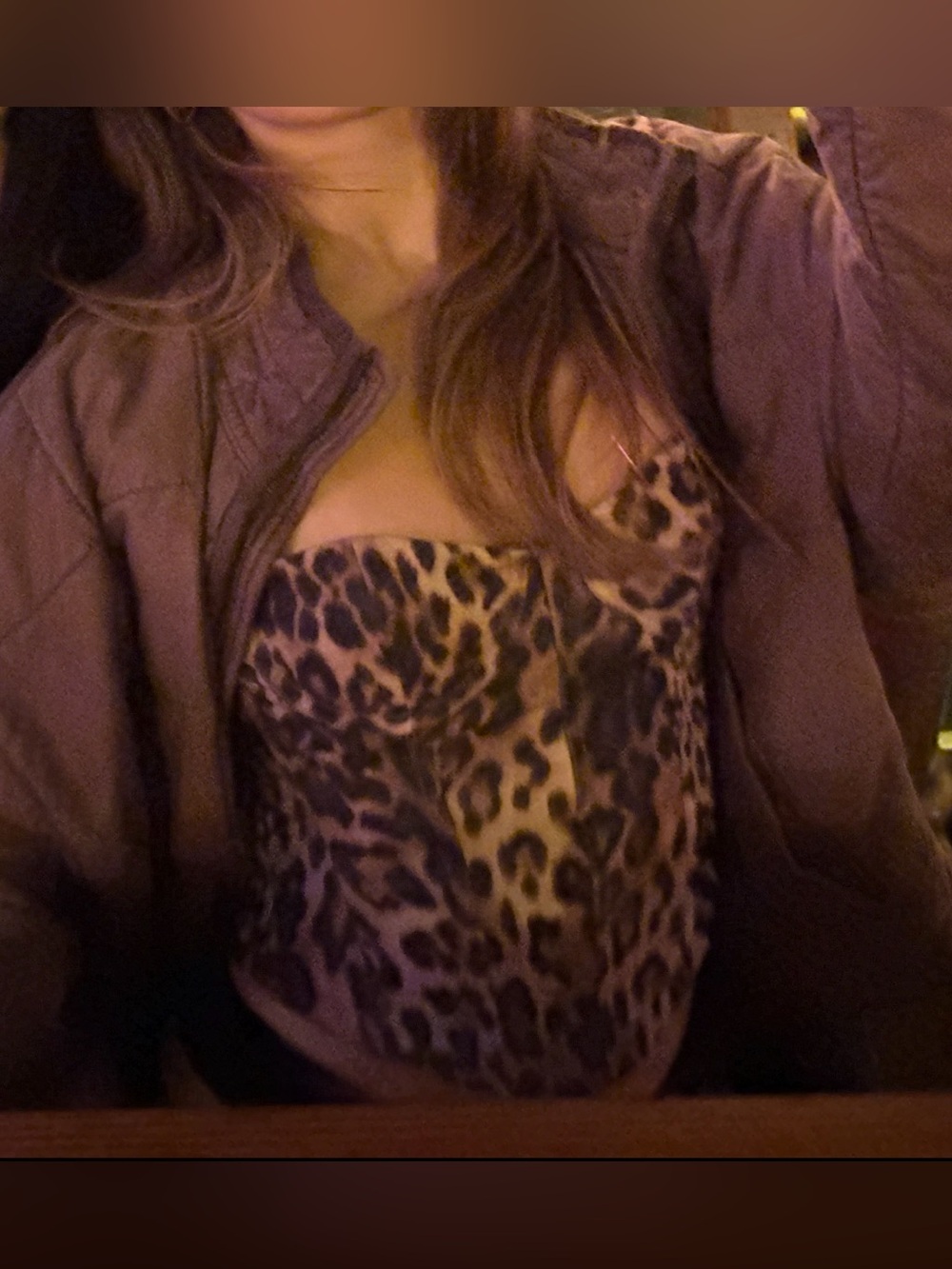 WhiteFox In The Morning Bustier Cheetah XS Night out Top